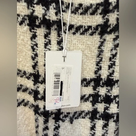 Ted Baker Black and White Plaid Cropped Jacket - Picture 4 of 11